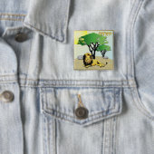 Badge Carré 5 Cm Judaica 12 (En situation)