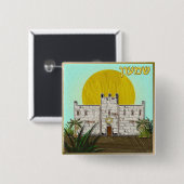 Badge Carré 5 Cm Judaica 12 Tribes d'Israël (Devant & derrière)