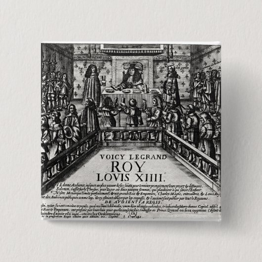 Badge Carré 5 Cm Juge de administration de Louis XIV (Devant)