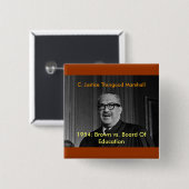 Badge Carré 5 Cm JUGE EN CHEF THURGOOD MARSHALL, C. Justice Thu… (Devant & derrière)