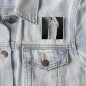 Badge Carré 5 Cm Julia Bartet dans le "Antigone" par Sophocles (En situation)
