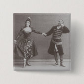 Badge Carré 5 Cm Julia et Felix Kschessinsky dans le mazu (Devant)