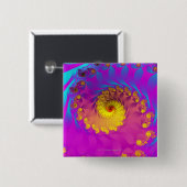 Badge Carré 5 Cm Julia Fractal 2 (Devant & derrière)