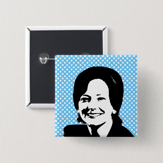 BADGE CARRÉ 5 CM JULIA GILLARD (Devant & derrière)