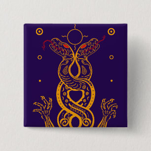 Badge Carré 5 Cm Jumeaux