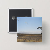 Badge Carré 5 Cm Jumeaux de parachute libre (Devant & derrière)