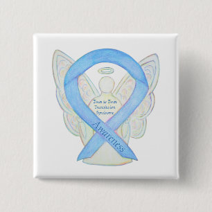 Badge Carré 5 Cm Jumelage à jumelage de sensibilisation à la transf