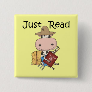 Badge Carré 5 Cm Juste lu