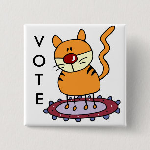 BADGE CARRÉ 5 CM JUSTE POUR LE VOTE D'AMUSEMENT !