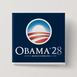Badge Carré 5 Cm Juste pour plaisir Obama 2028 bouton!