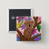 Badge Carré 5 Cm Juste traînant (Devant & derrière)