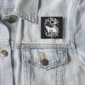 Badge Carré 5 Cm Juste un autre chapitre Skeleton Reader amusant (En situation)