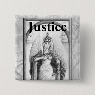 Badge Carré 5 Cm Justice