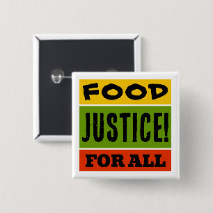 Badge Carré 5 Cm Justice alimentaire pour tous