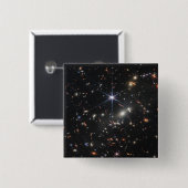 Badge Carré 5 Cm JWST James Webb Télescope Spatial Premières images (Devant & derrière)