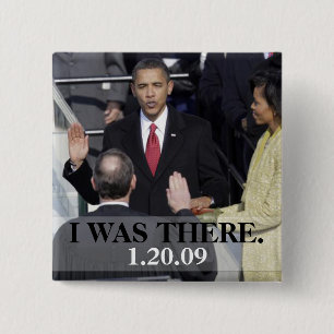 Badge Carré 5 Cm J'Y ÉTAIS - L'Histoire Du Président Obama