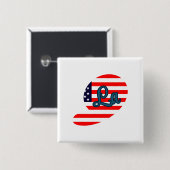 Badge Carré 5 Cm Kamala Harris Comma La (Devant & derrière)