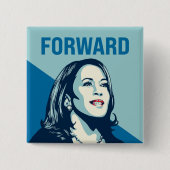 BADGE CARRÉ 5 CM KAMALA HARRIS EN AVANT (Devant)
