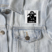 Badge Carré 5 Cm Kamikaze (En situation)