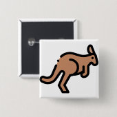 Badge Carré 5 Cm Kangaroo (Devant & derrière)