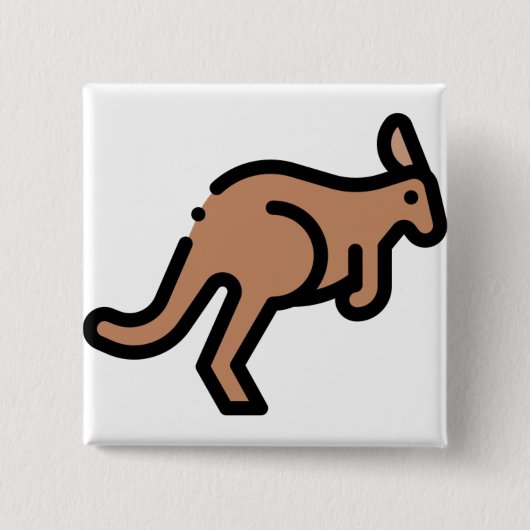Badge Carré 5 Cm Kangaroo (Devant)