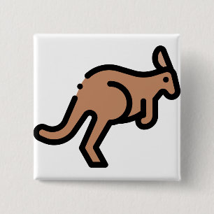 Badge Carré 5 Cm Kangaroo