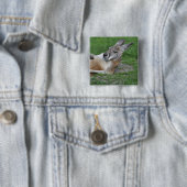 Badge Carré 5 Cm Kangaroo à dos (En situation)