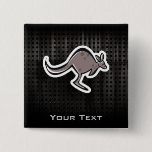 Badge Carré 5 Cm Kangourou mignon ; Cool