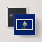 Badge Carré 5 Cm Kansas (Devant & derrière)