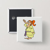 Badge Carré 5 Cm Karaté (Devant & derrière)