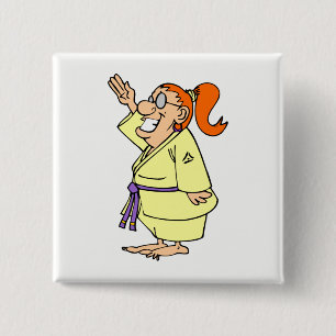 Badge Carré 5 Cm Karaté