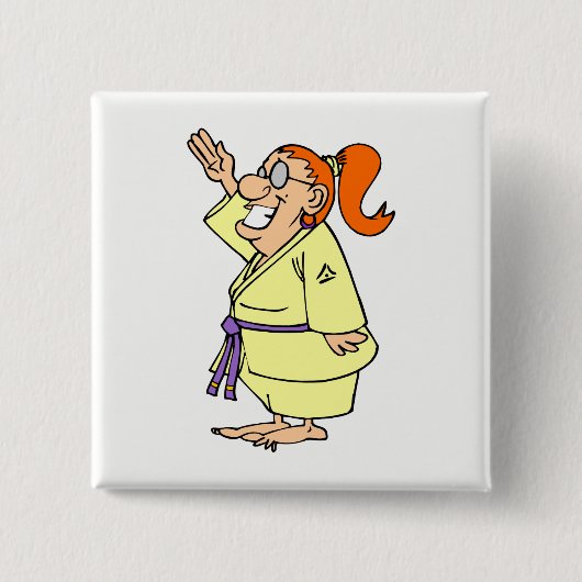 Badge Carré 5 Cm Karaté (Devant)
