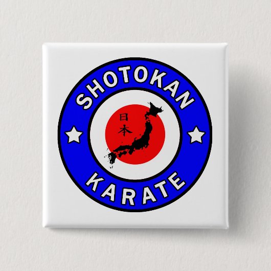 Badge Carré 5 Cm Karaté de Shotokan (Devant)