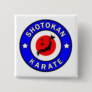 Badge Carré 5 Cm Karaté de Shotokan