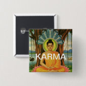 BADGE CARRÉ 5 CM KARMA (Devant & derrière)