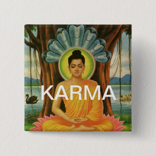 BADGE CARRÉ 5 CM KARMA (Devant)