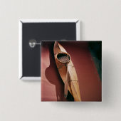 Badge Carré 5 Cm Kayak de Tinglit (Devant & derrière)