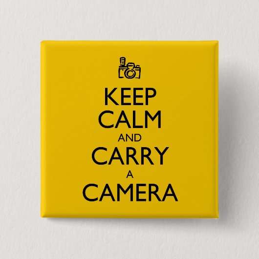 Badge Carré 5 Cm Keep Calm and Carry a Camera (Devant)