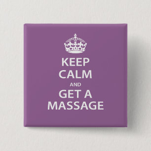 Badge Carré 5 Cm Keep Calm and Get a massage