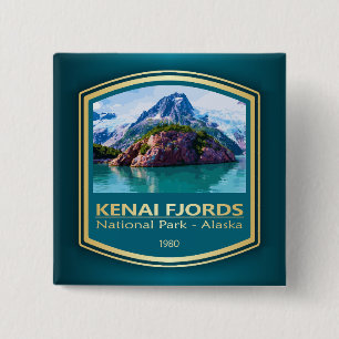 Badge Carré 5 Cm Kenai Fjords NP (PF1)