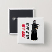Badge Carré 5 Cm Kendo (Devant & derrière)