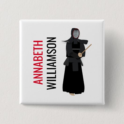 Badge Carré 5 Cm Kendo (Devant)