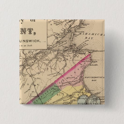 Badge Carré 5 Cm Kent Co., NB (Devant)