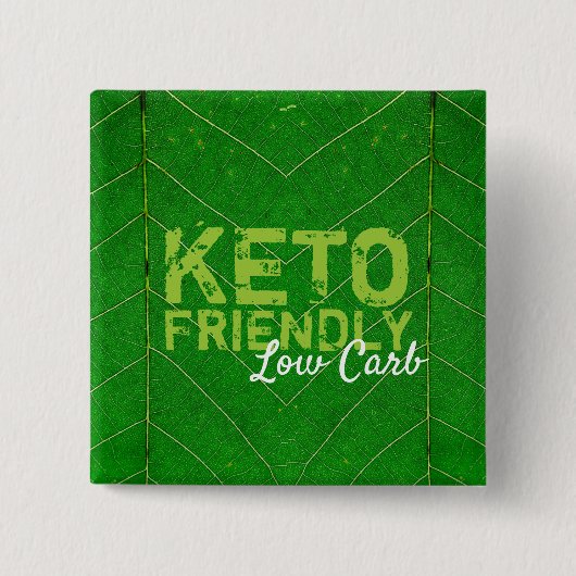 Badge Carré 5 Cm Keto Friendly Low Carb (Devant)