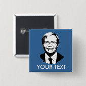 Badge Carré 5 Cm Kevin Rudd (Devant & derrière)