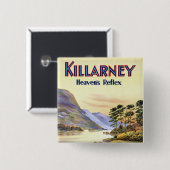 Badge Carré 5 Cm Killarney, le réflexe du ciel (Devant & derrière)