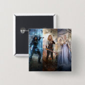 Badge Carré 5 Cm Kingsmen Chronicles Trilogy Imaginaire Art Button  (Devant & derrière)