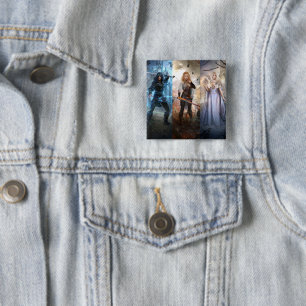 Badge Carré 5 Cm Kingsmen Chronicles Trilogy Imaginaire Art Button