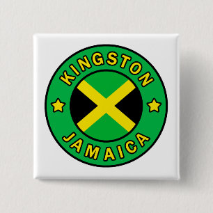 Badge Carré 5 Cm Kingston Jamaïque