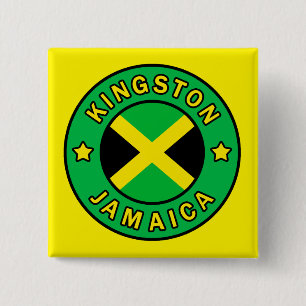 Badge Carré 5 Cm Kingston Jamaïque